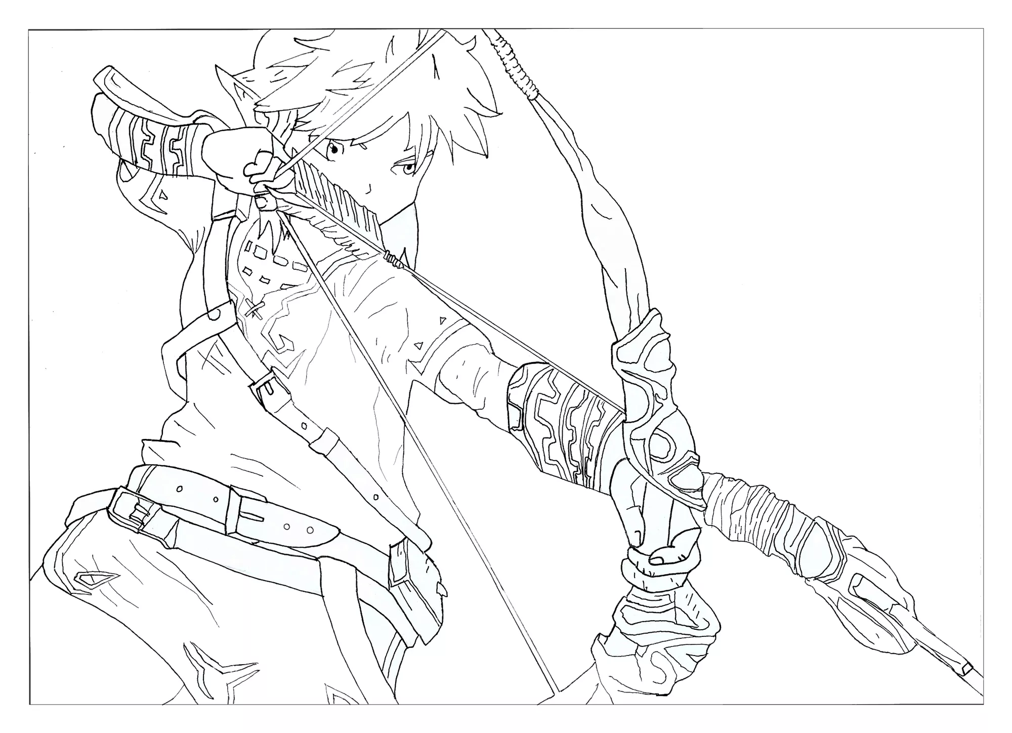Manga link breath of the wild krissy (Coloriage de Divers Animes et Mangas à imprimer pour enfants)