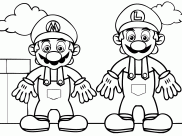 Coloriages Mario bros faciles pour enfants