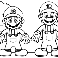 Coloriages de Super Mario Bros. à imprimer pour enfants