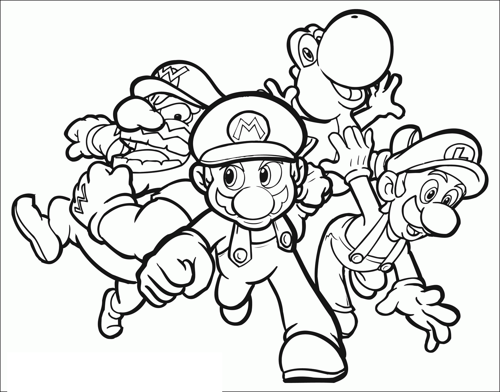 Coloriages mario bros - 1 (Super Mario Bros.)