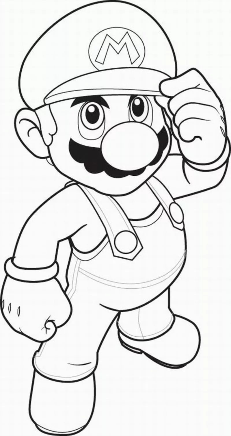 Coloriages mario bros - 2 (Super Mario Bros.)