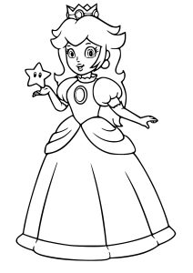 Princesse Peach avec une étoile