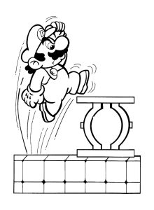 Coloriage Mario Bros Vintage   4