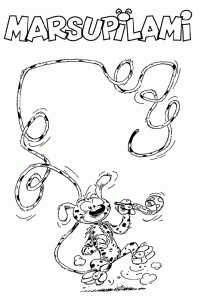 Coloriage de Marsupilami à colorier pour enfants