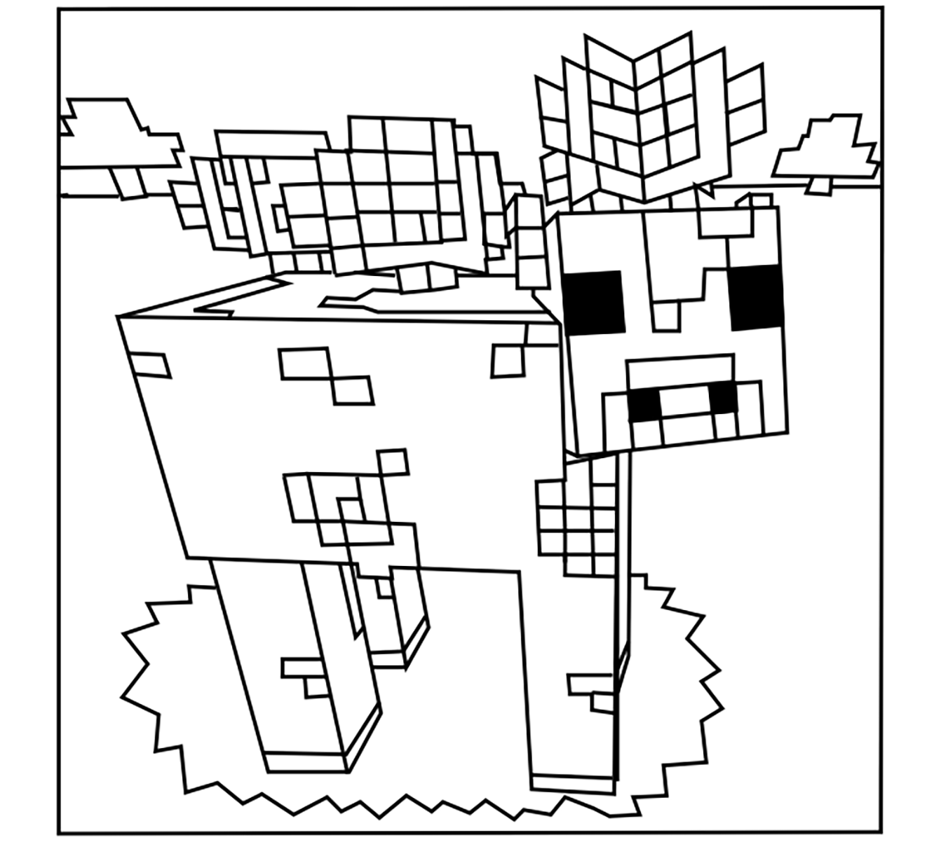 Coloriage de Minecraft à imprimer