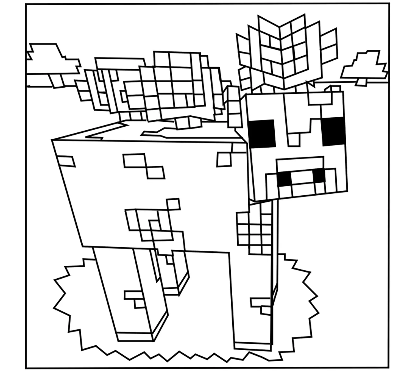 Coloriage de Minecraft pour enfants