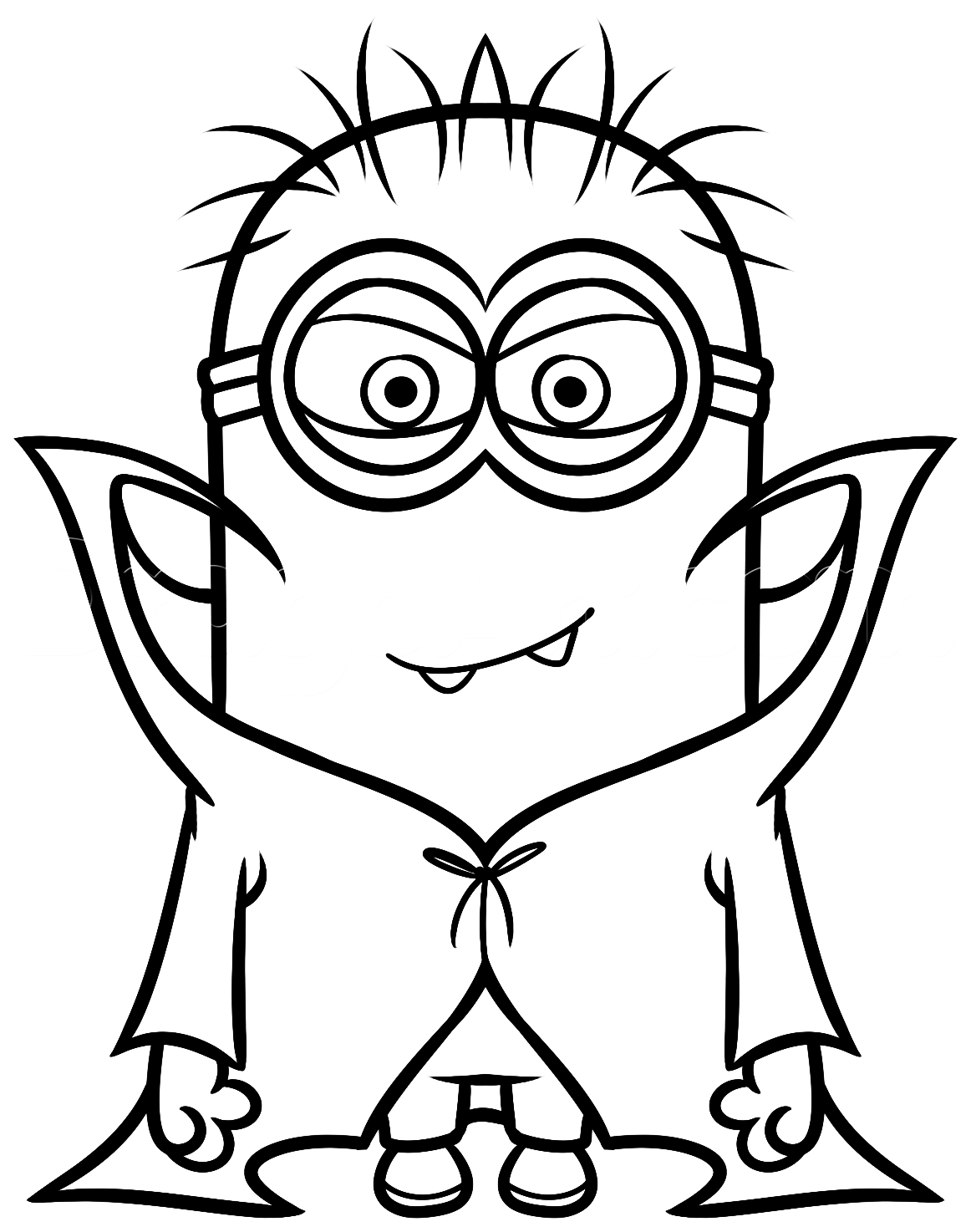 Joli coloriage de Minions simple pour enfants