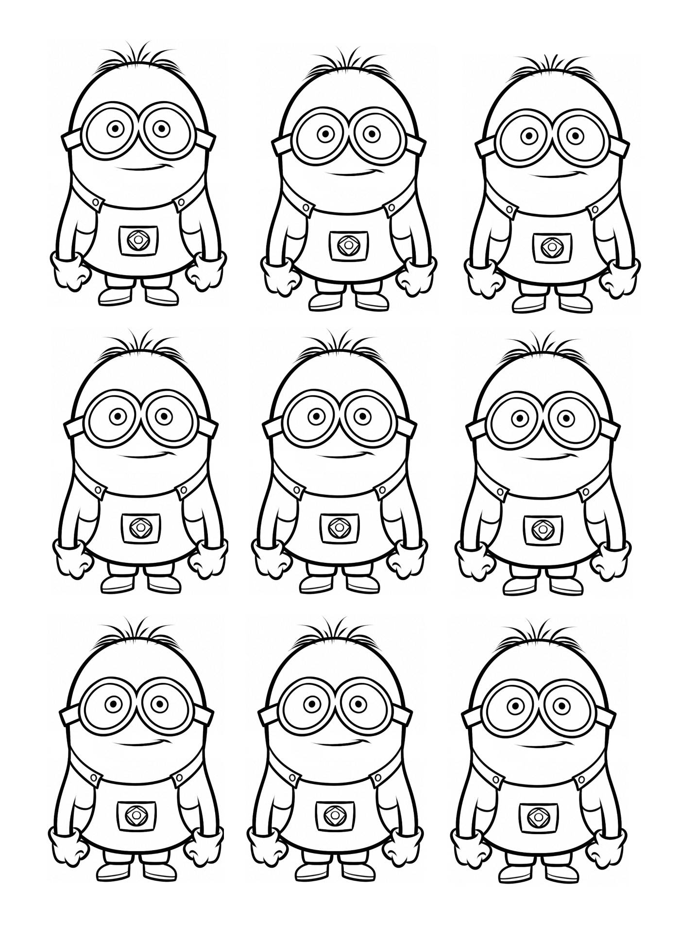 Coloriage de Minions très simples