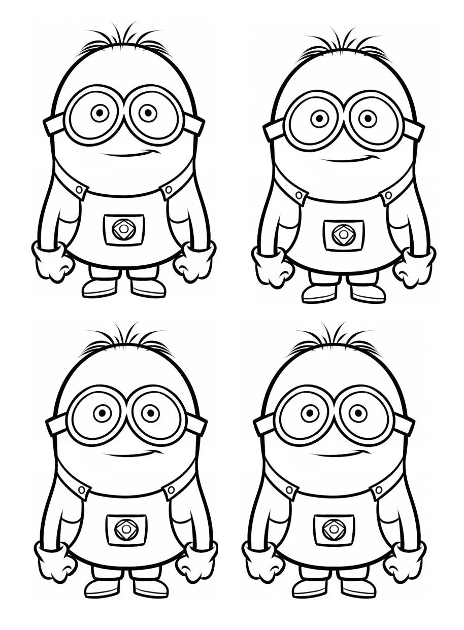 Coloriage de Minions à imprimer pour enfants