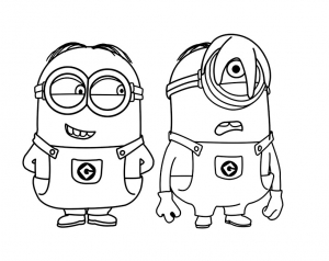 Coloriage de Minions gratuit à colorier