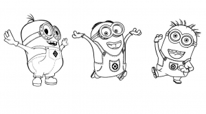 Coloriage de Minions gratuit à colorier