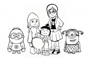 Coloriage de Minions à colorier pour enfants