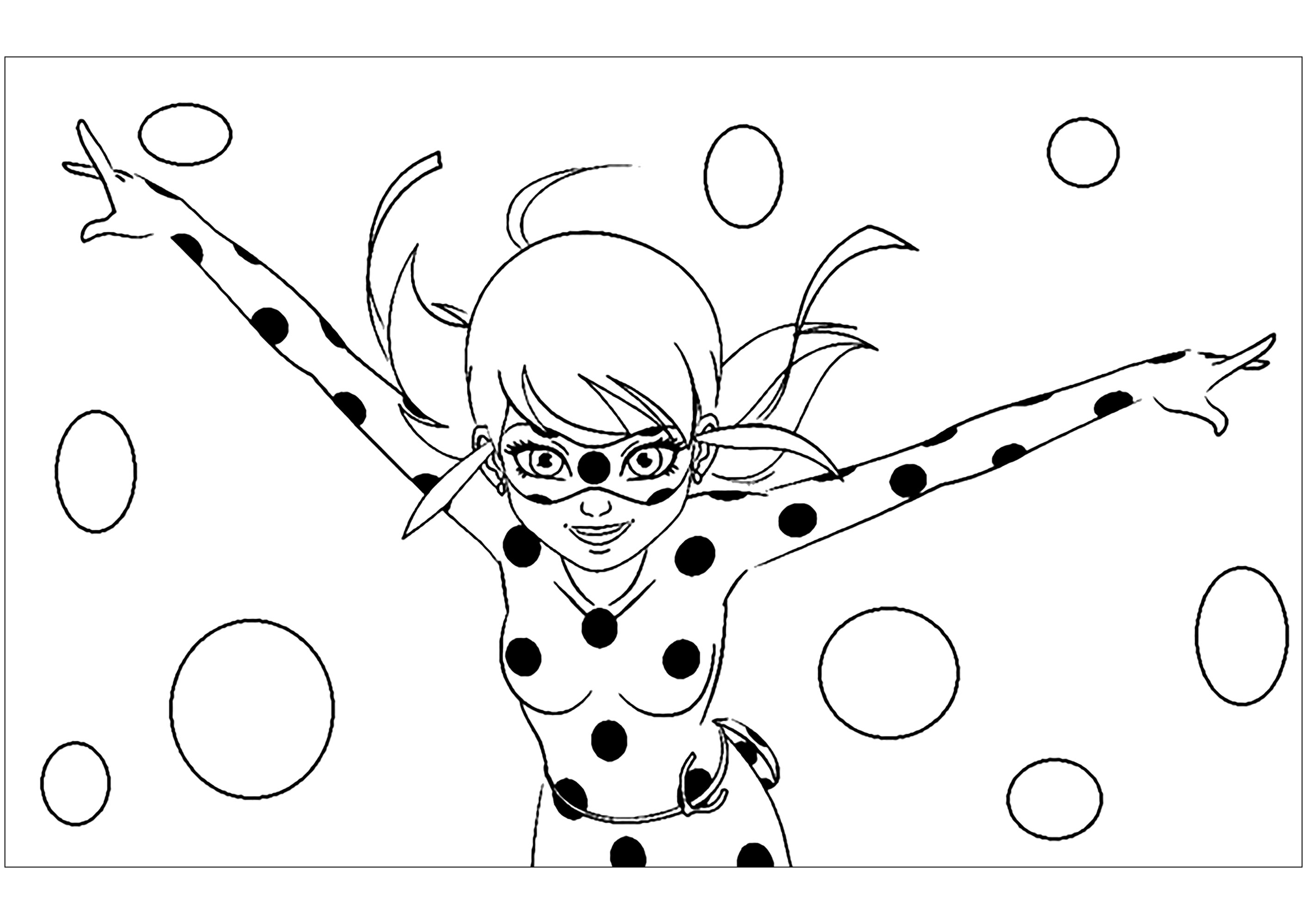 Coloriage Lady bug / Miraculous - Coloriages de Miraculous / Lady Bug à