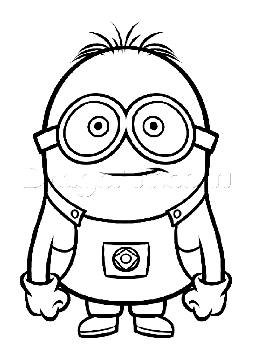 Coloriage simple d'un jeune Minion