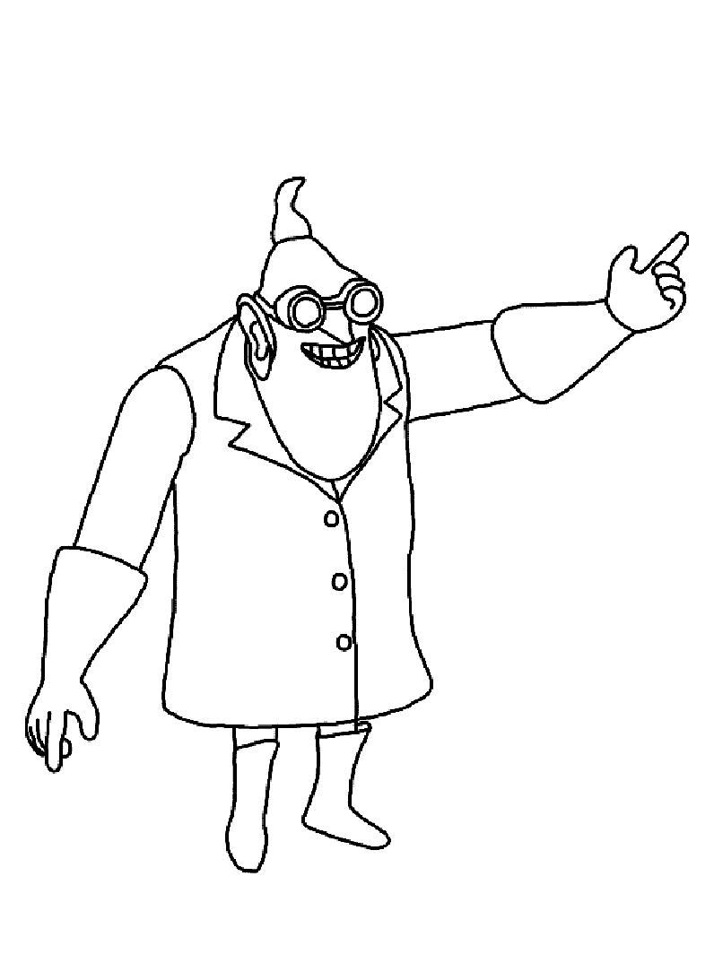 Coloriage du professeur Néfario à imprimer et colorier