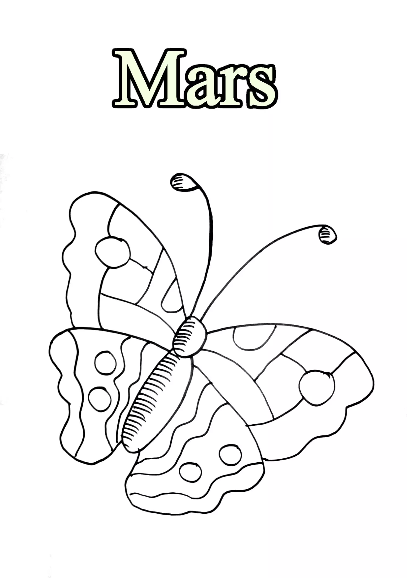 03 mars (Coloriage de Mois de l’année à imprimer pour enfants)