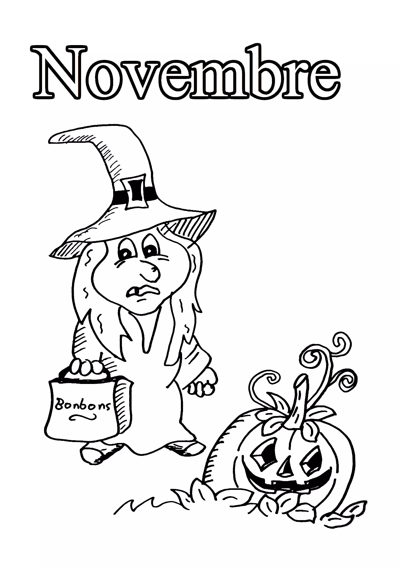 11 novembre (Coloriage de Mois de l’année à imprimer pour enfants)