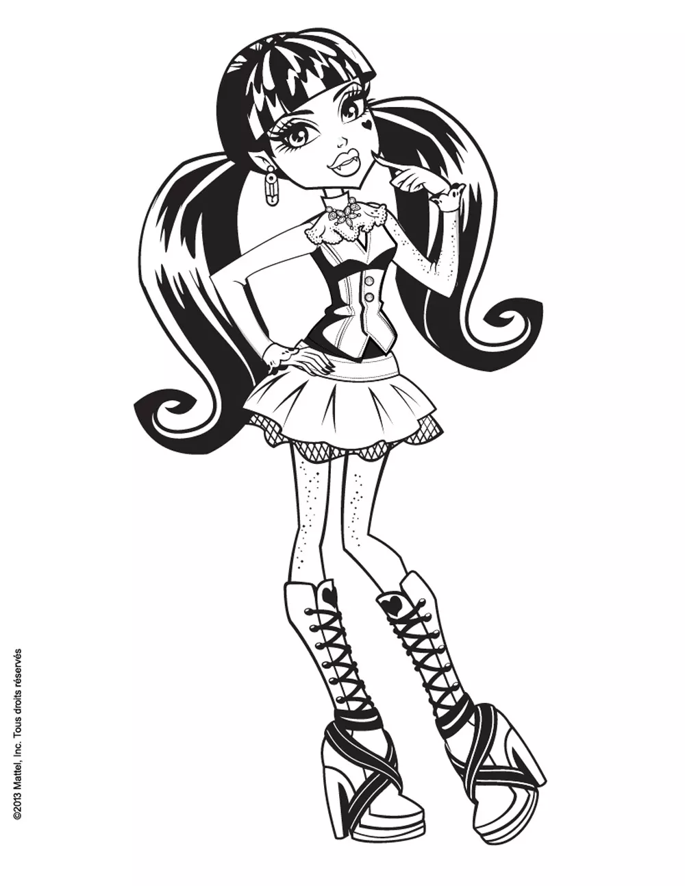 Draculaura (Coloriage de Monster High à imprimer pour enfants)