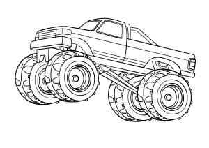 Monster Truck avec ses roues énormes