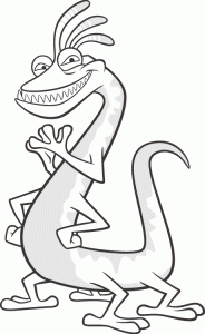 Le méchant Léon (Coloriage de Monstres & Cie)