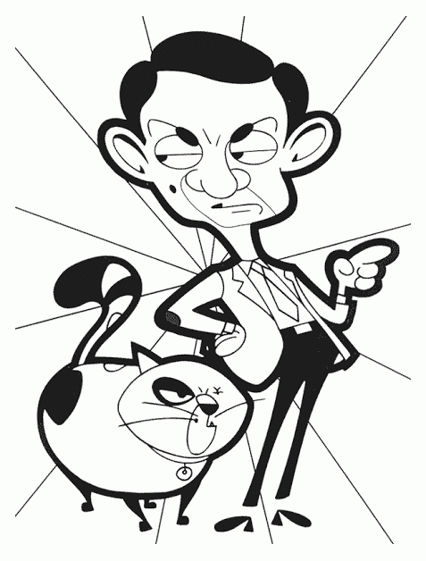 Mr Bean et le gros minet