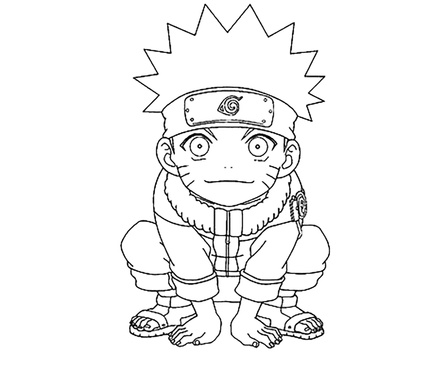 Petit naruto (Coloriage à imprimer pour enfants)
