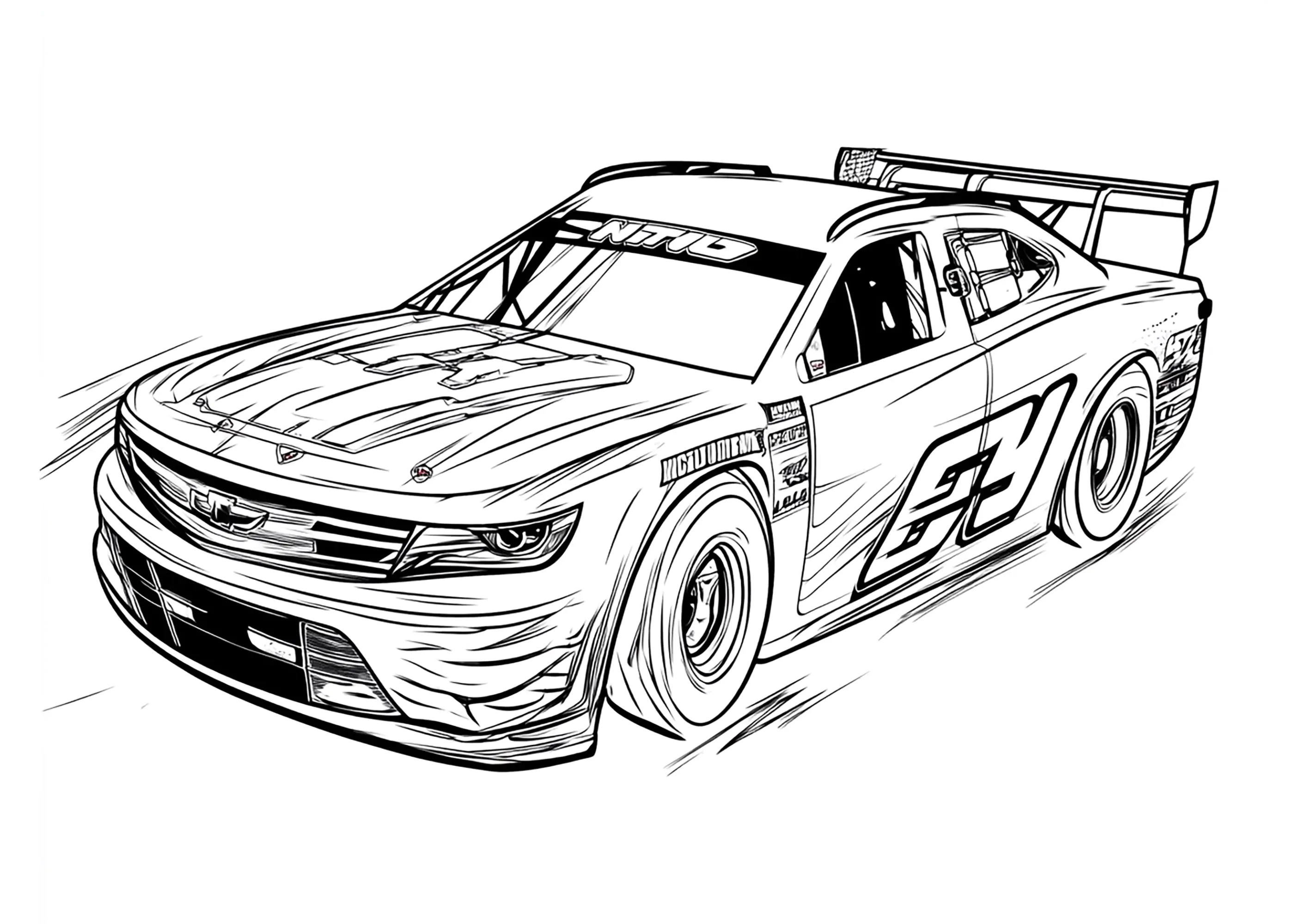 Voiture Nascar à imprimer et colorier
