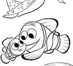 Coloriages Le monde de Nemo faciles pour enfants