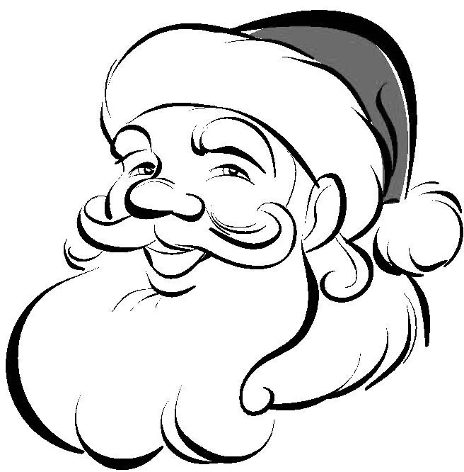 Père Noël facile (Coloriage à imprimer pour enfants)