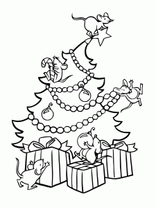 Coloriage de Sapin de Noël à imprimer