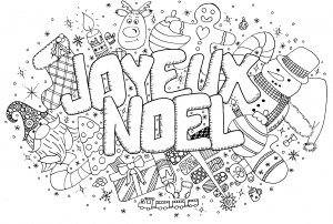 Doodle de Noël (Coloriage)