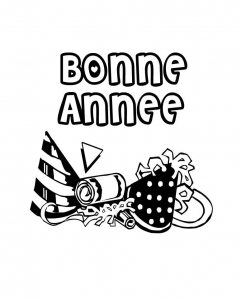 Coloriage de Nouvel An   Bonne année pour enfants