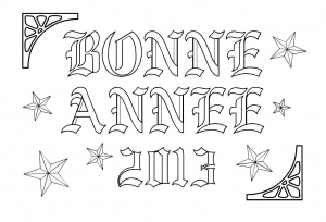 Coloriage de Nouvel An   Bonne année pour enfants