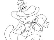 Coloriages Oggy et les cafards faciles pour enfants