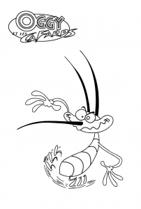 Coloriage oggy et les cafards 7