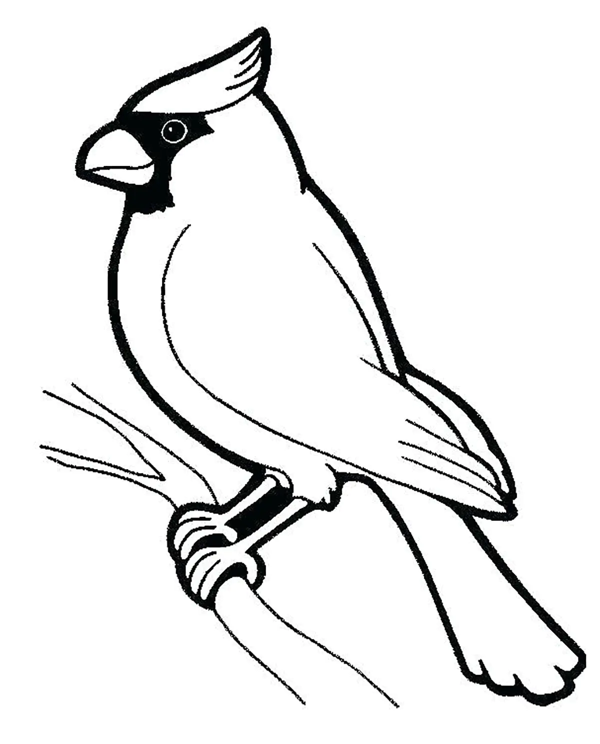 Oiseau perché (Coloriage d'Oiseaux à imprimer pour enfants)