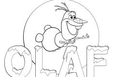 Coloriages d'Olaf (La reine des neiges) à imprimer pour enfants