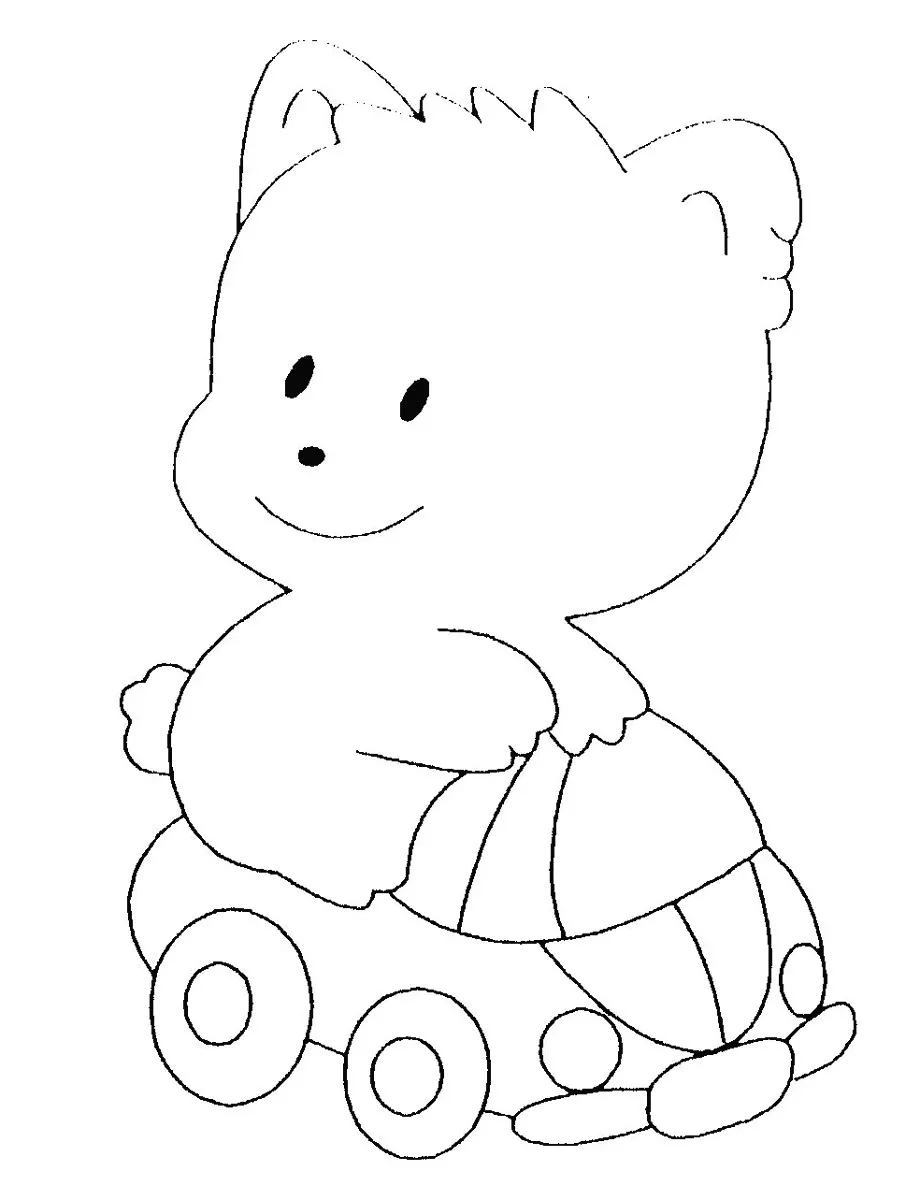 Oursons - 1 (Coloriage d'Ours et Oursons à imprimer pour enfants)
