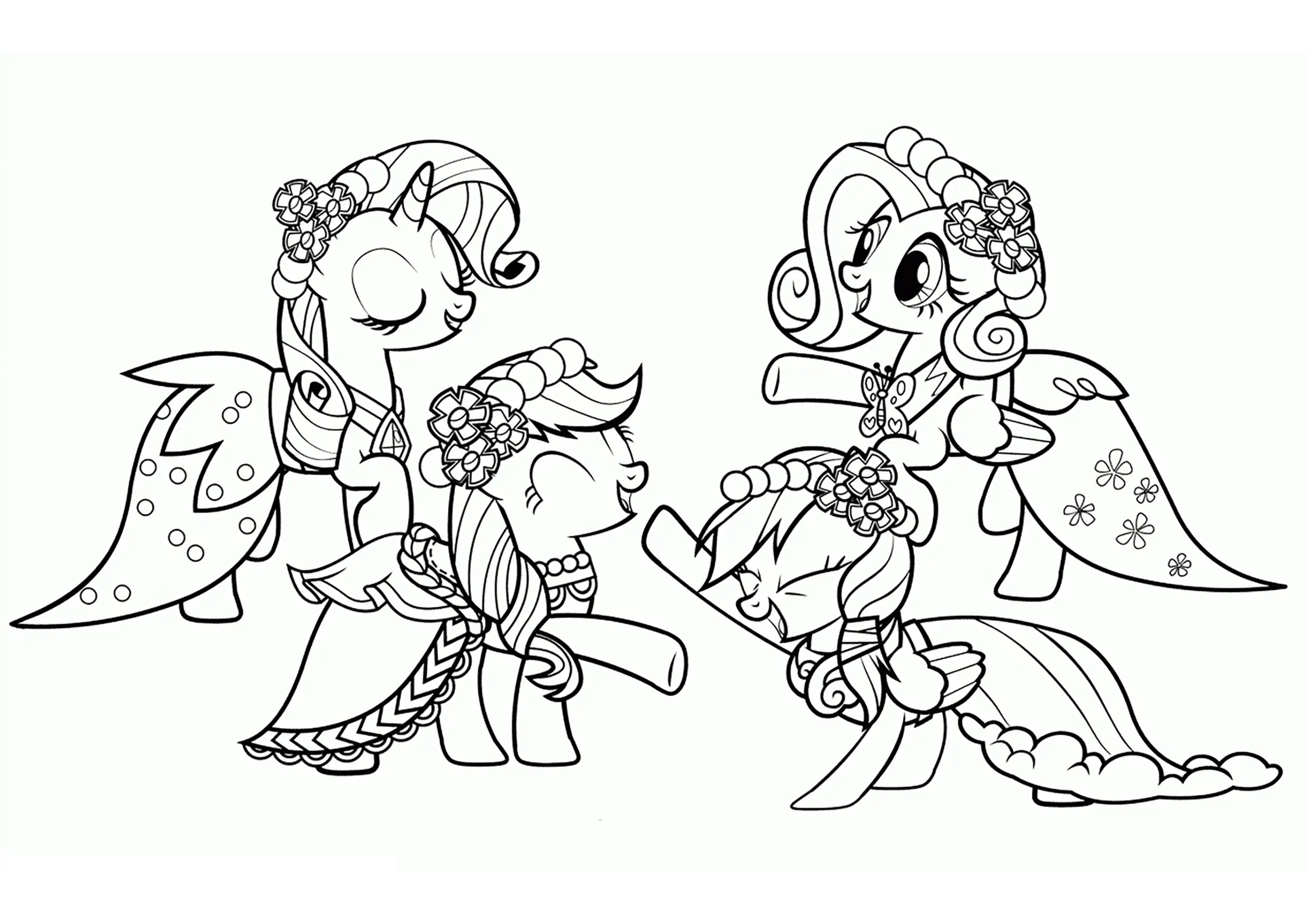 Jolis personnages de Palace Pets (Coloriage à imprimer pour enfants)