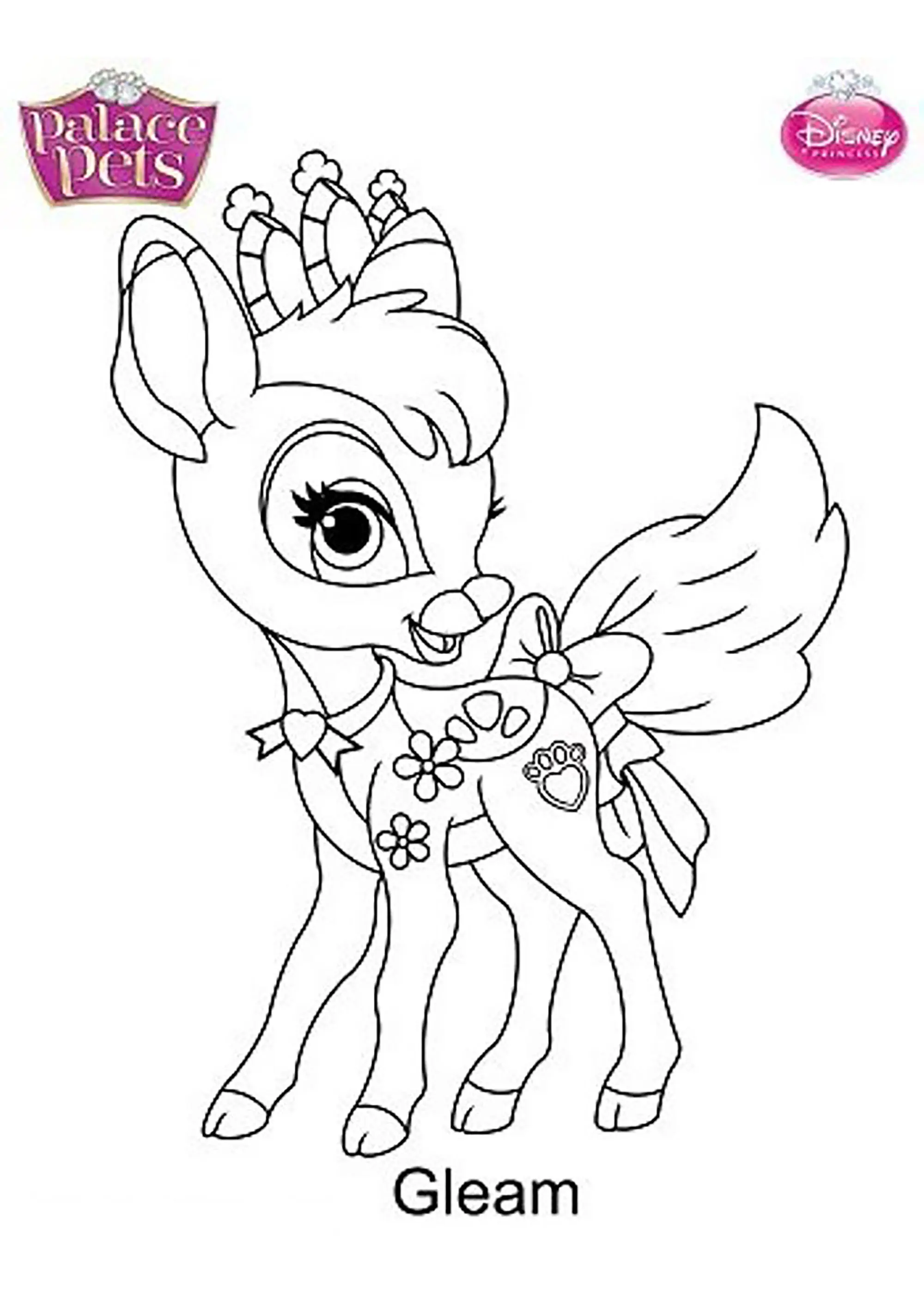 Gleam (Coloriage de Palace Pets à imprimer pour enfants)