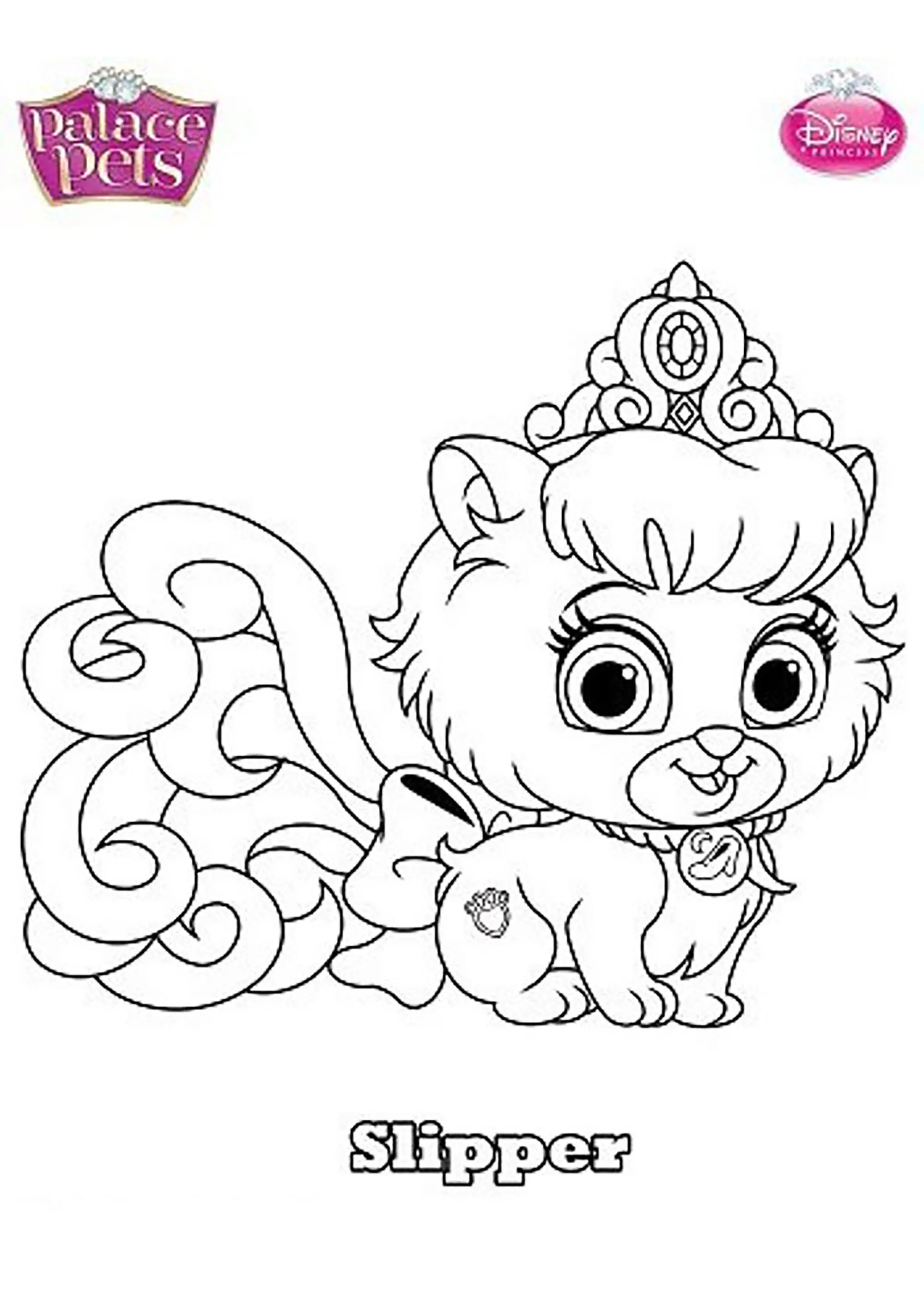 Slipper (Coloriage de Palace Pets à imprimer pour enfants)