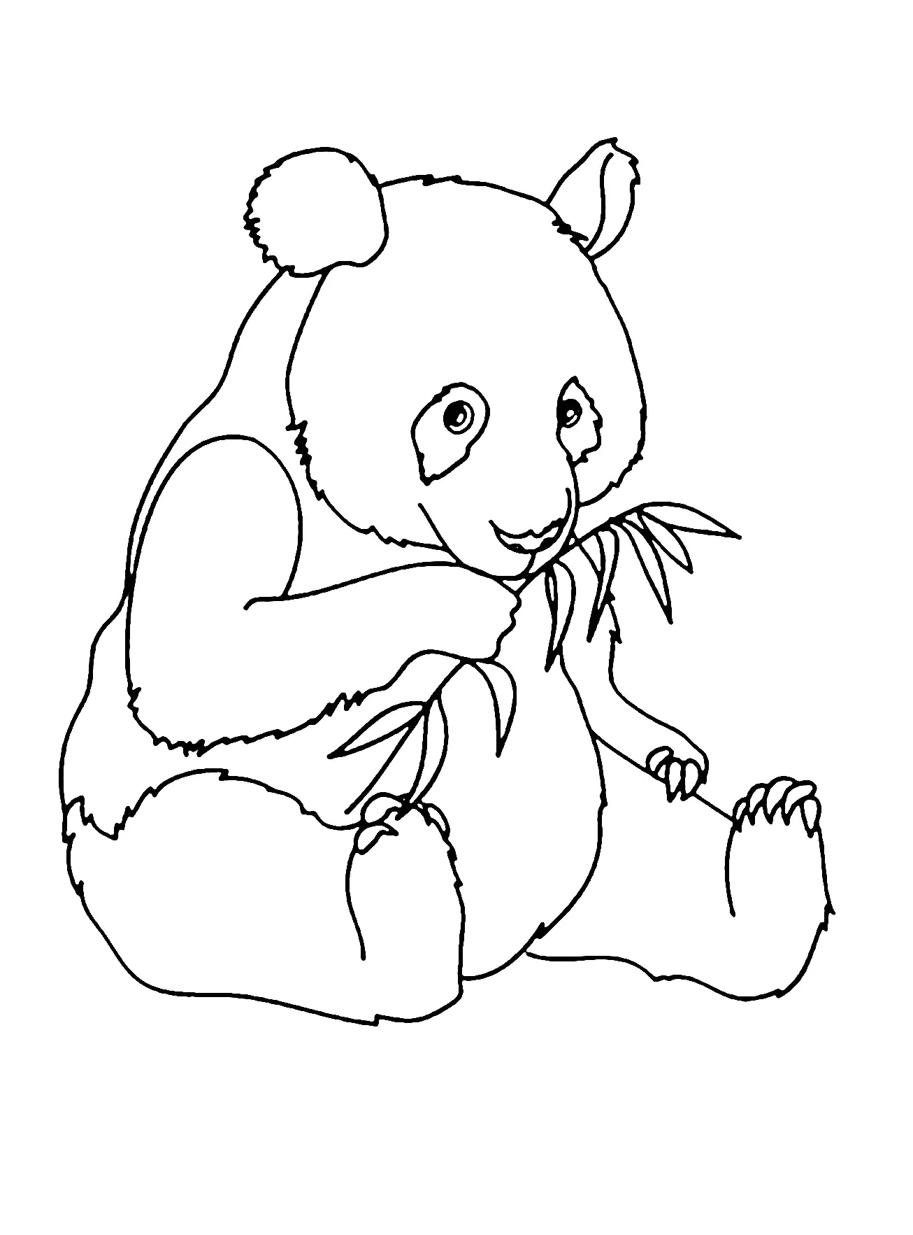 Coloriage de panda à imprimer pour enfants