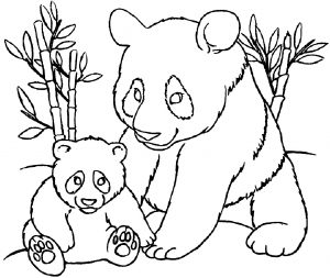 Coloriage de panda à imprimer pour enfants