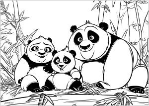 Famille pandas