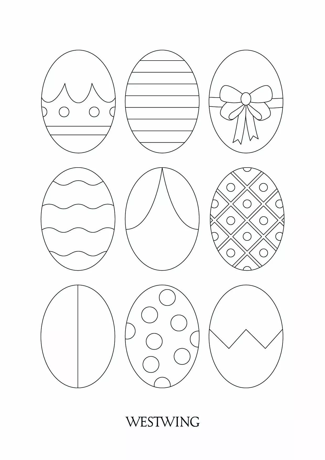 Coloriage de Pâques gratuit à colorier (Pâques (Oeufs de Pâques, Lapins, Cloches…))