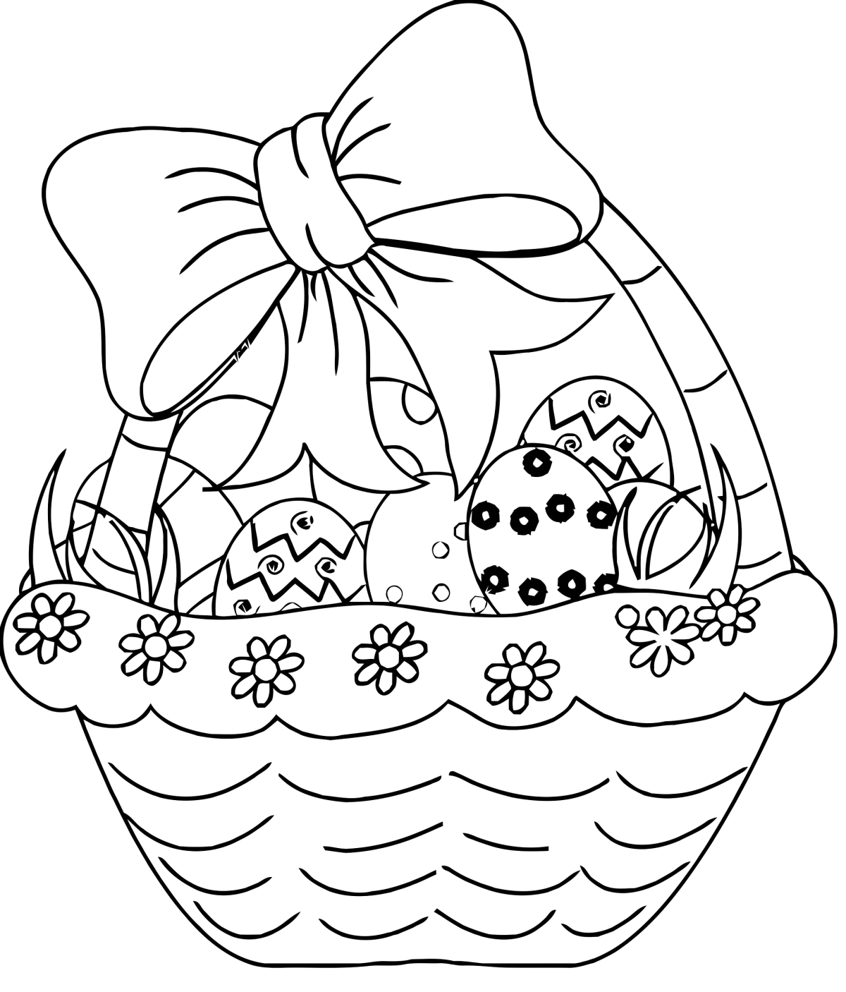 images d'oeufs de Pâques à colorier