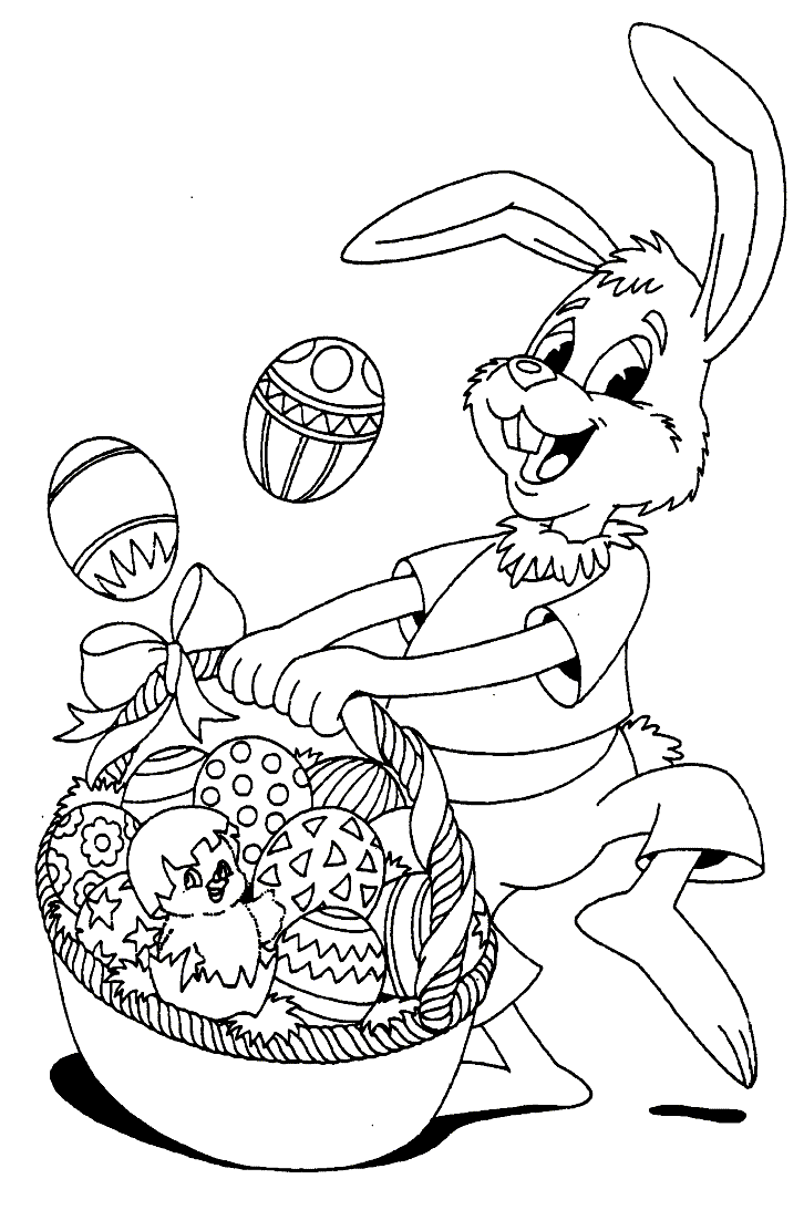 Un beau coloriage pour fêter Pâques