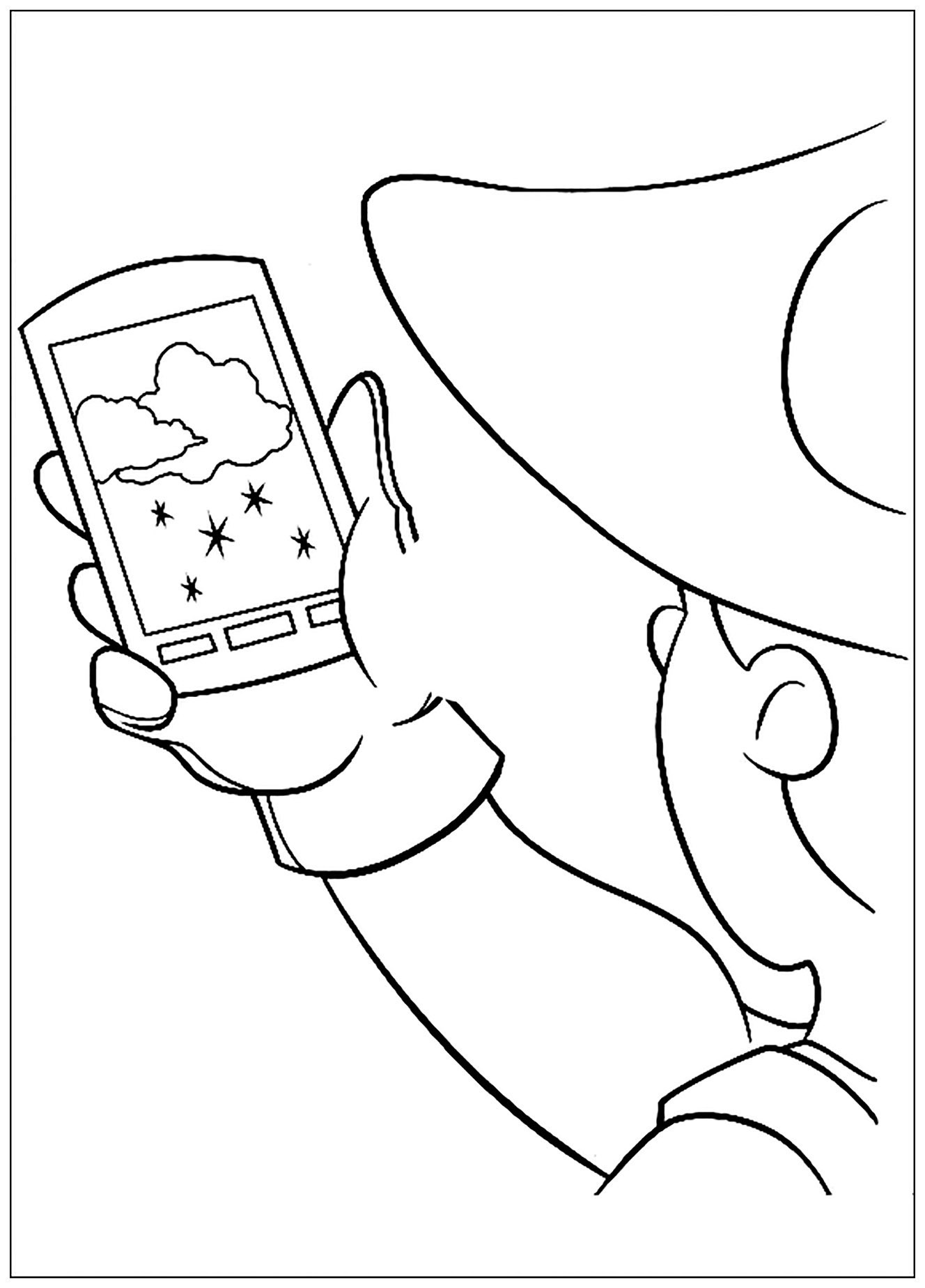 Super coloriage de Pat Patrouille assez simple : Smartphone