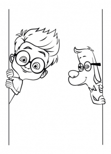 Coloriage de M. Peabody et Sherman : Les Voyages dans le temps pour enfants