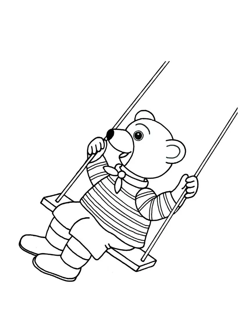 Coloriage de Petit ours brun à imprimer gratuitement